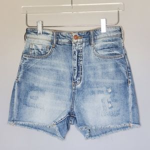 Anthropologie Blue Jean Shorts